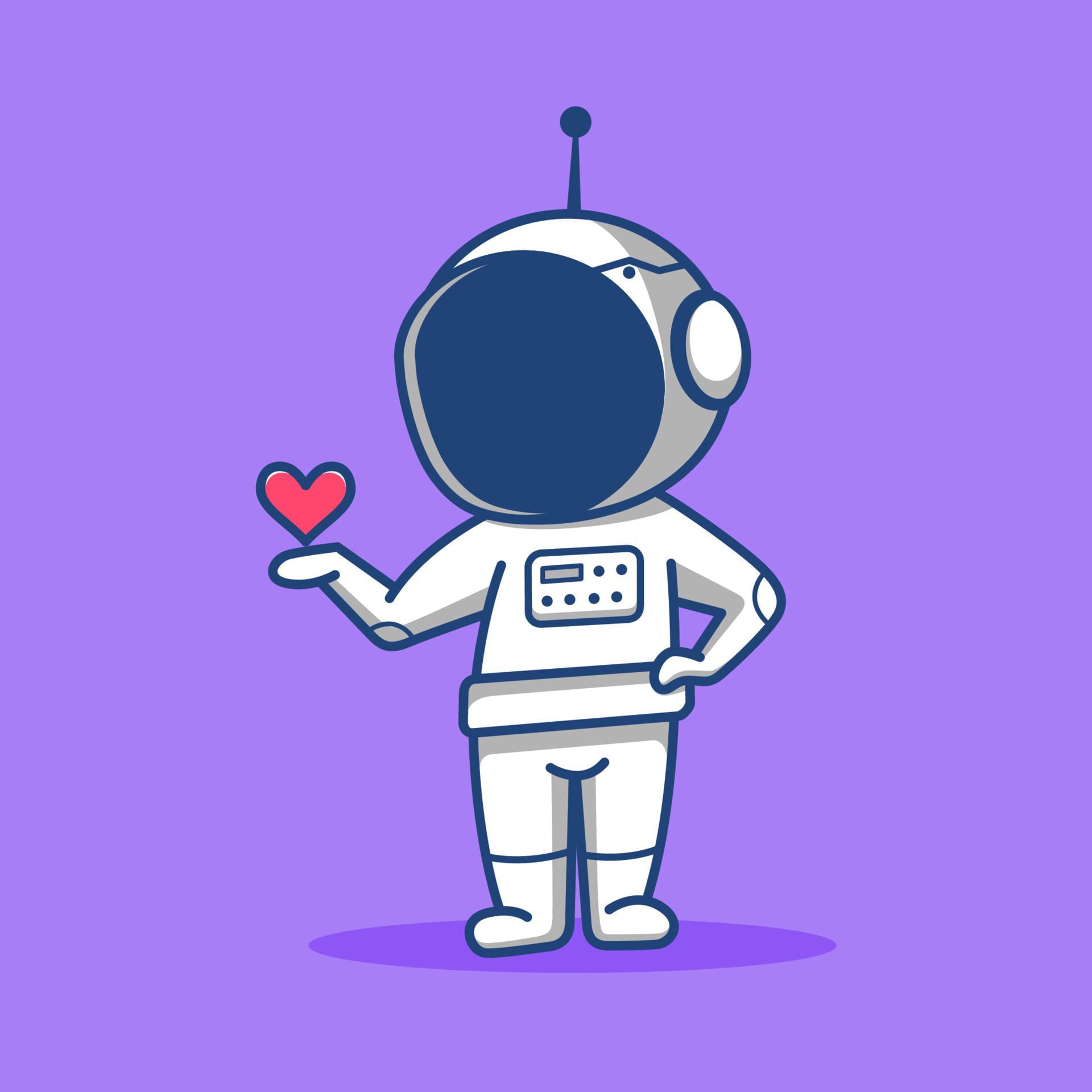 vecteezy cartoon chibi astronaut holding a love in his hand 8101478